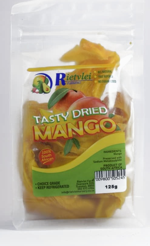 The Green Bag 125g pack of soft dried mango slices